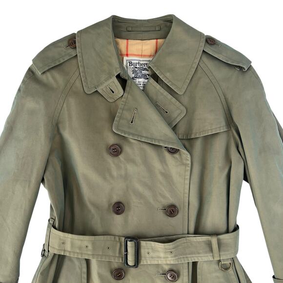 Burberry Green Khaki Trench Coat - Picture 5 of 15
